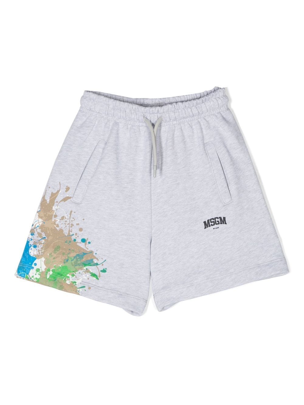 MSGM Kids graphic-print cotton casual short - Grey von MSGM Kids