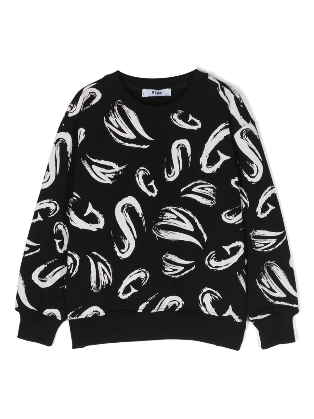 MSGM Kids graphic-print cotton sweatshirt - Black von MSGM Kids