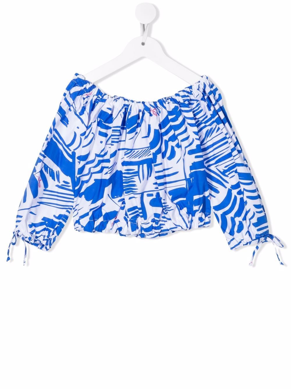 MSGM Kids graphic-print long-sleeve top - Blue von MSGM Kids