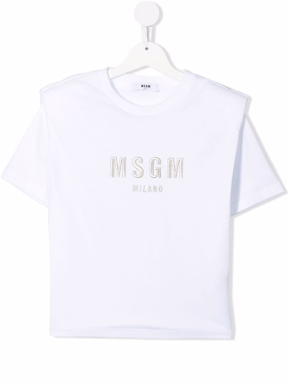MSGM Kids logo crew-neck T-shirt - White von MSGM Kids