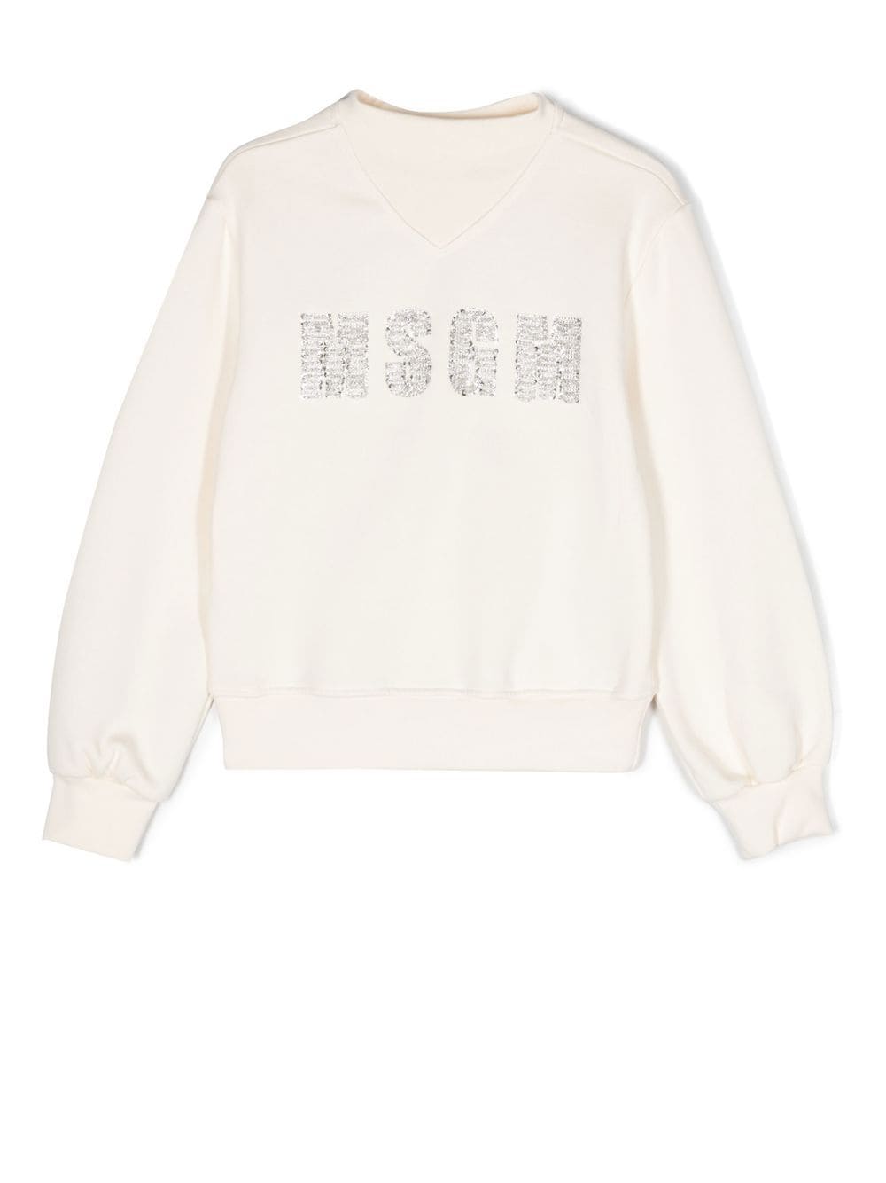 MSGM Kids logo-embellished sweatshirt - Neutrals von MSGM Kids