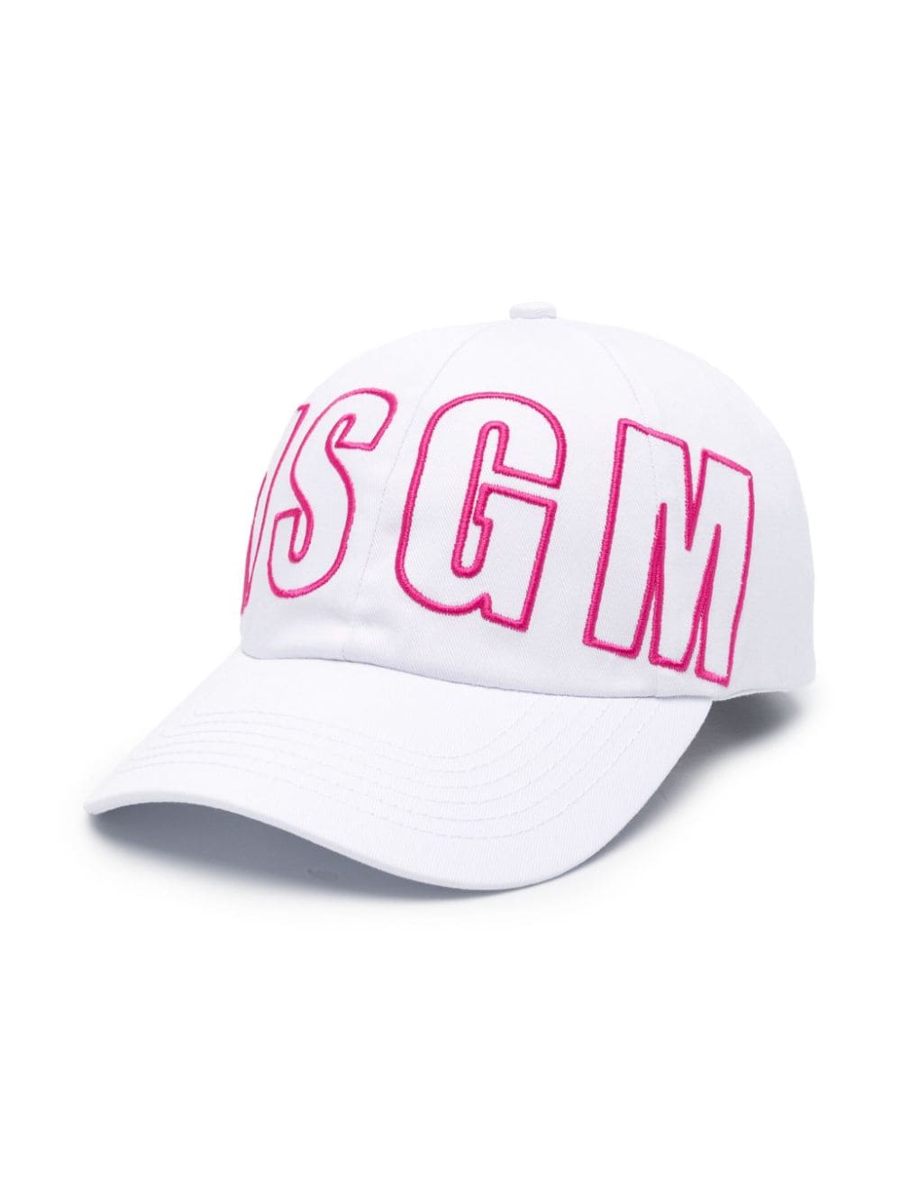MSGM Kids logo-embroidered cotton hat - White von MSGM Kids
