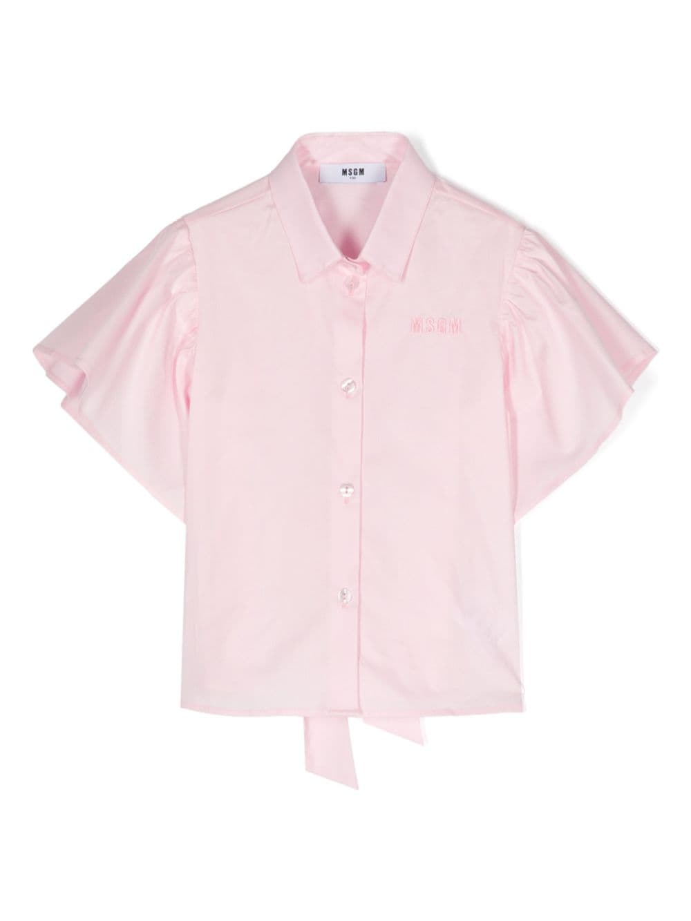 MSGM Kids logo-embroidered cotton shirt - Pink von MSGM Kids