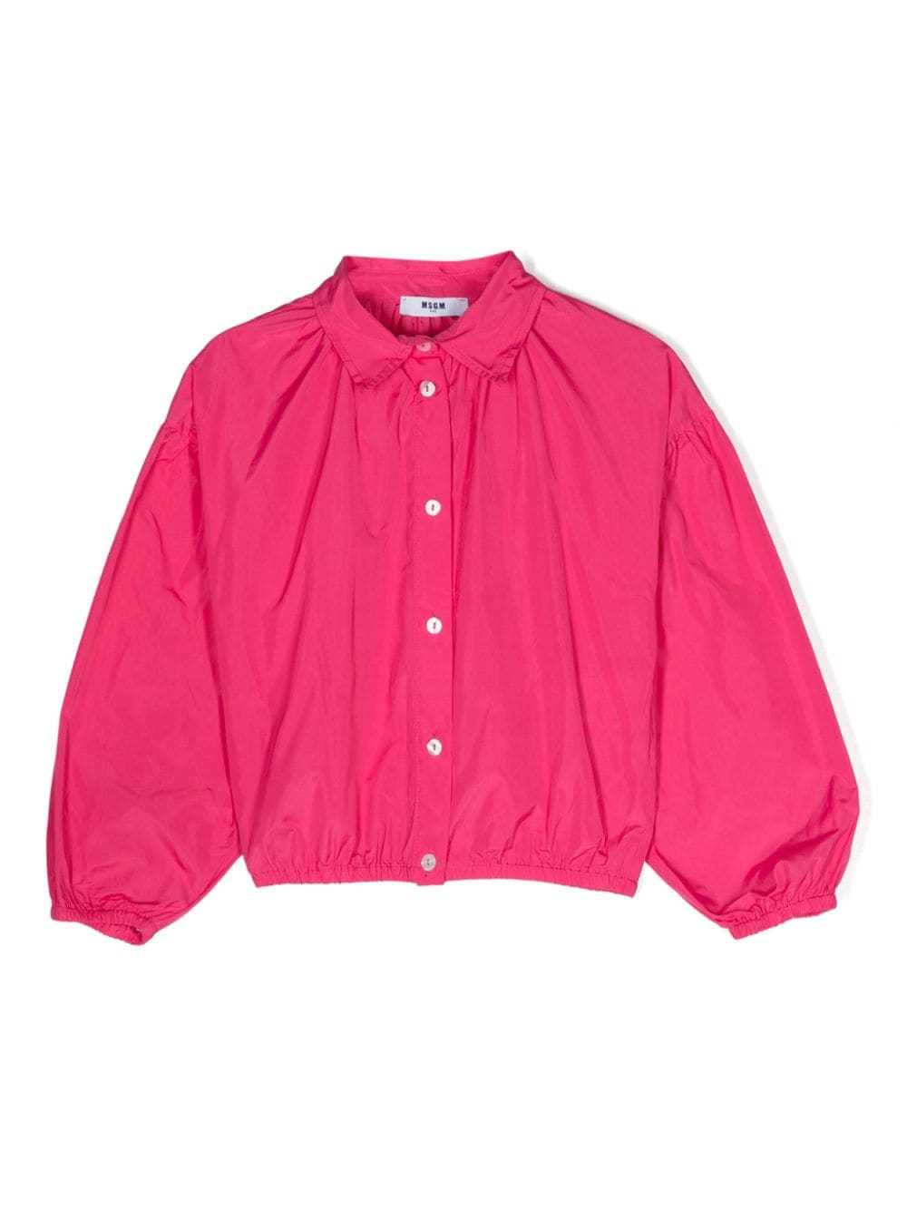 MSGM Kids logo-embroidered long-sleeve shirt - Pink von MSGM Kids