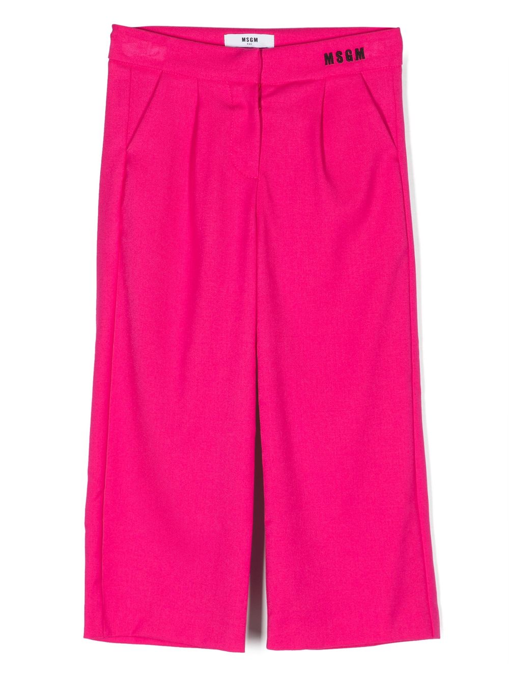 MSGM Kids logo-embroidered pleated trousers - Pink von MSGM Kids