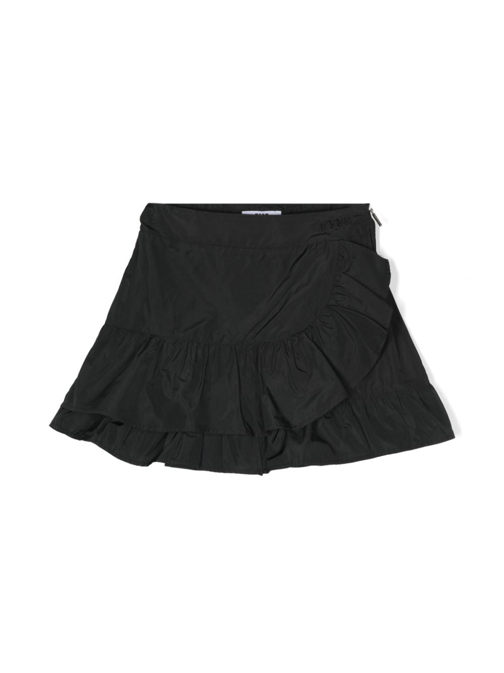 MSGM Kids logo-embroidered ruffled skirt - Black von MSGM Kids