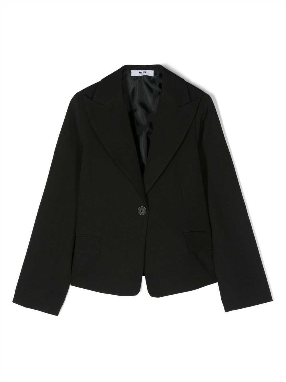 MSGM Kids logo-patch blazer - Black von MSGM Kids