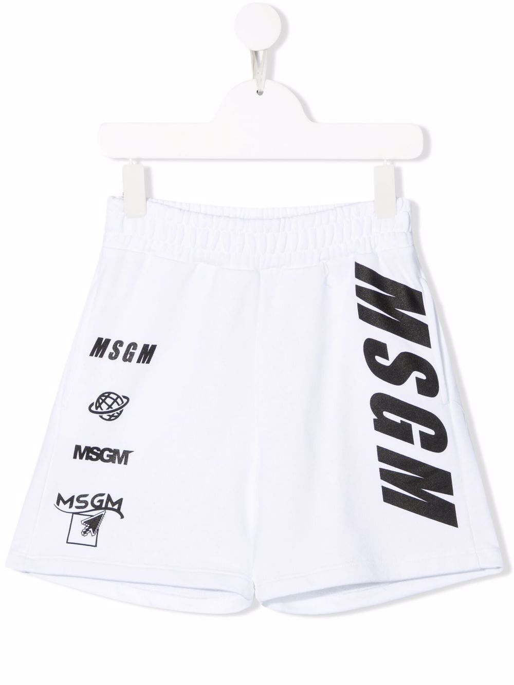 MSGM Kids logo-print Bermuda shorts - White von MSGM Kids