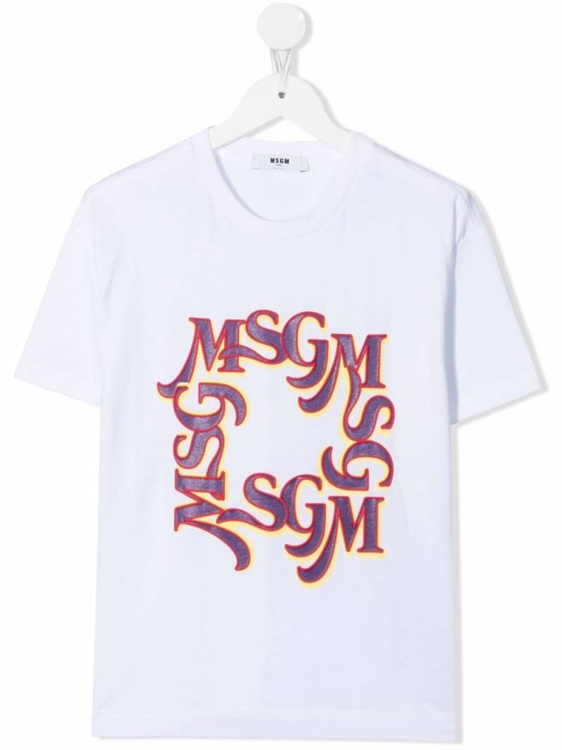 MSGM Kids logo-print T-shirt - White von MSGM Kids