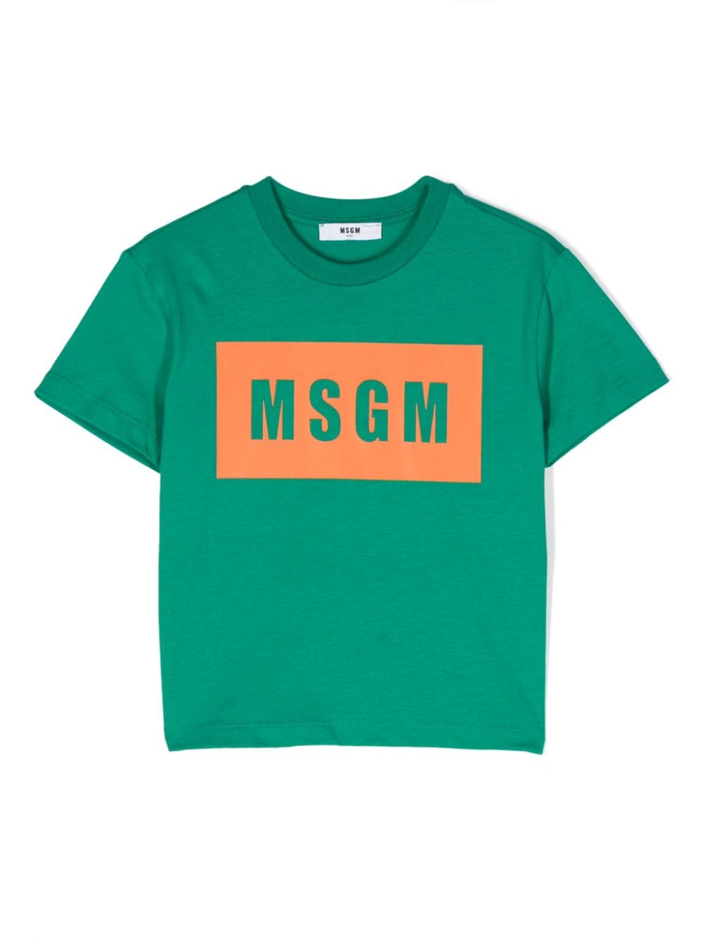 MSGM Kids logo-print cotton T-Shirt - Green von MSGM Kids