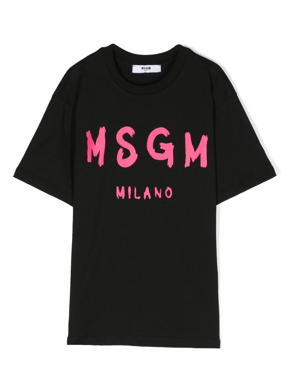 MSGM Kids logo-print cotton T-shirt - Black von MSGM Kids