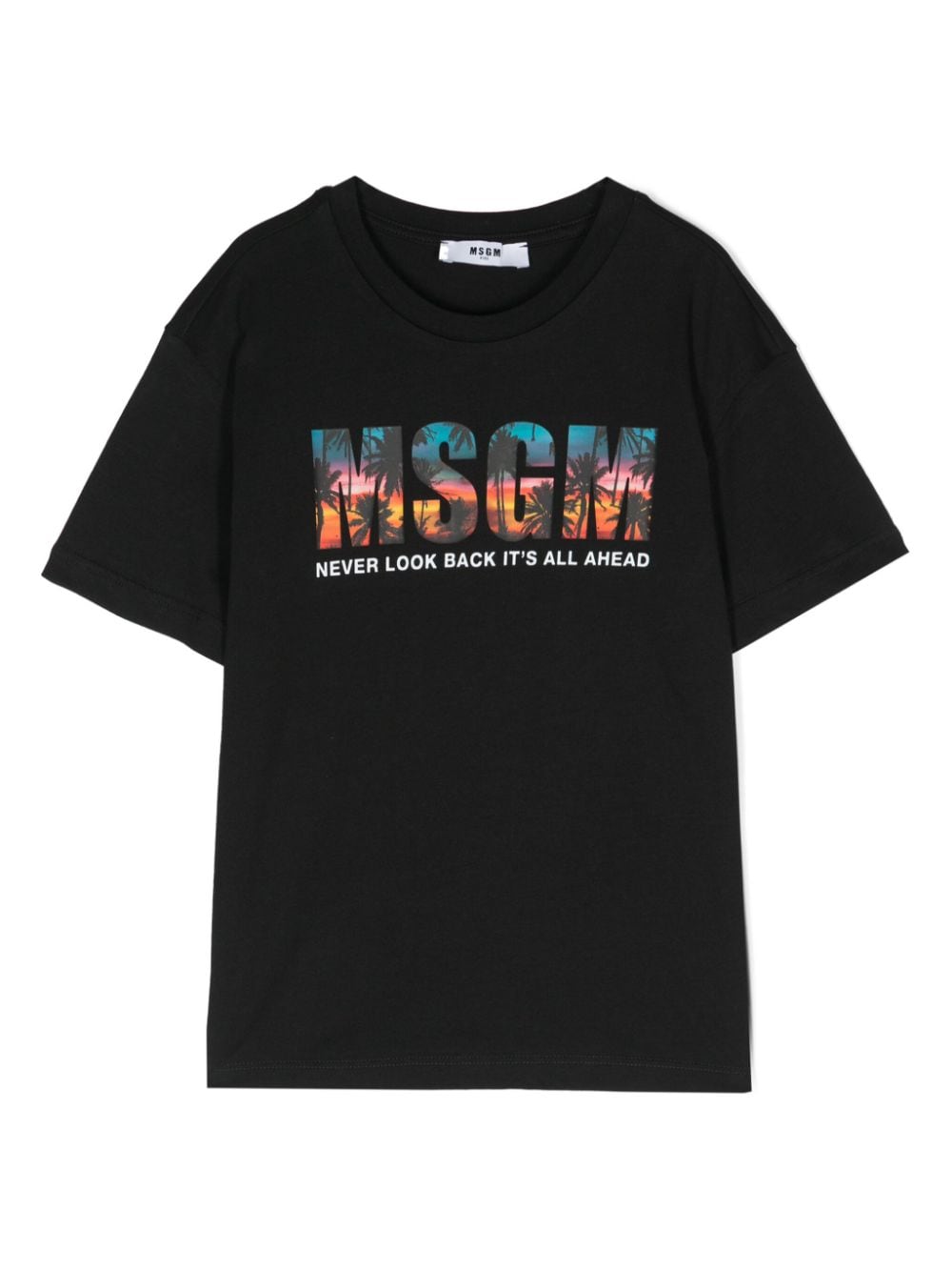 MSGM Kids logo-print cotton T-shirt - Black von MSGM Kids