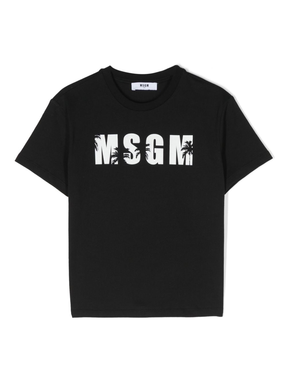 MSGM Kids logo-print cotton T-shirt - Black von MSGM Kids