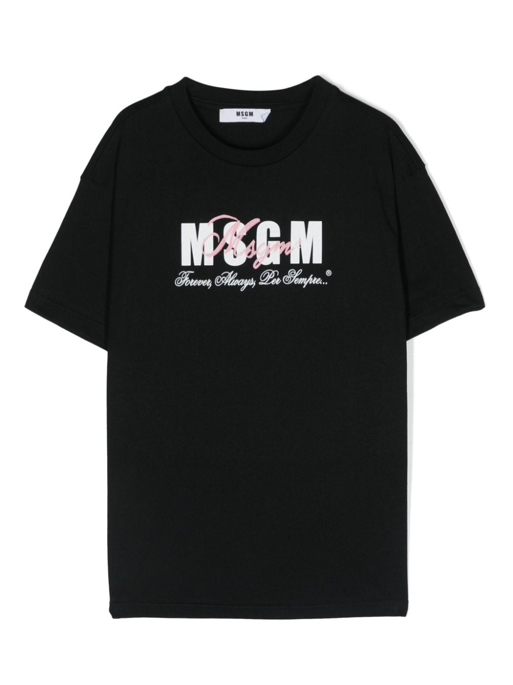 MSGM Kids logo-print cotton T-shirt - Black von MSGM Kids