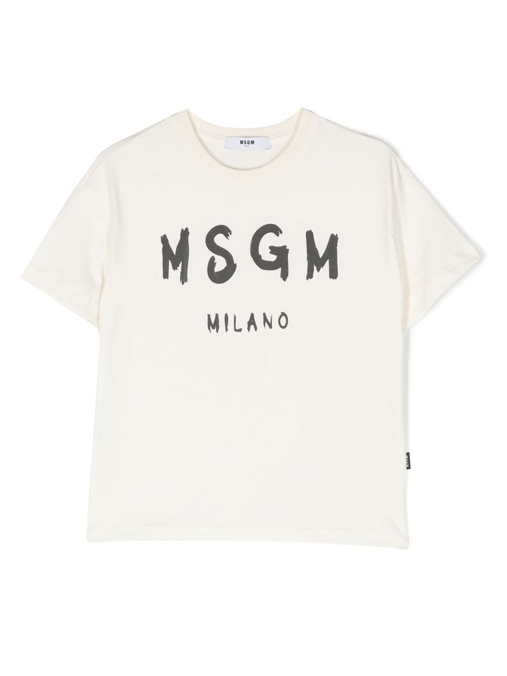 MSGM Kids logo-print cotton T-shirt - Neutrals von MSGM Kids