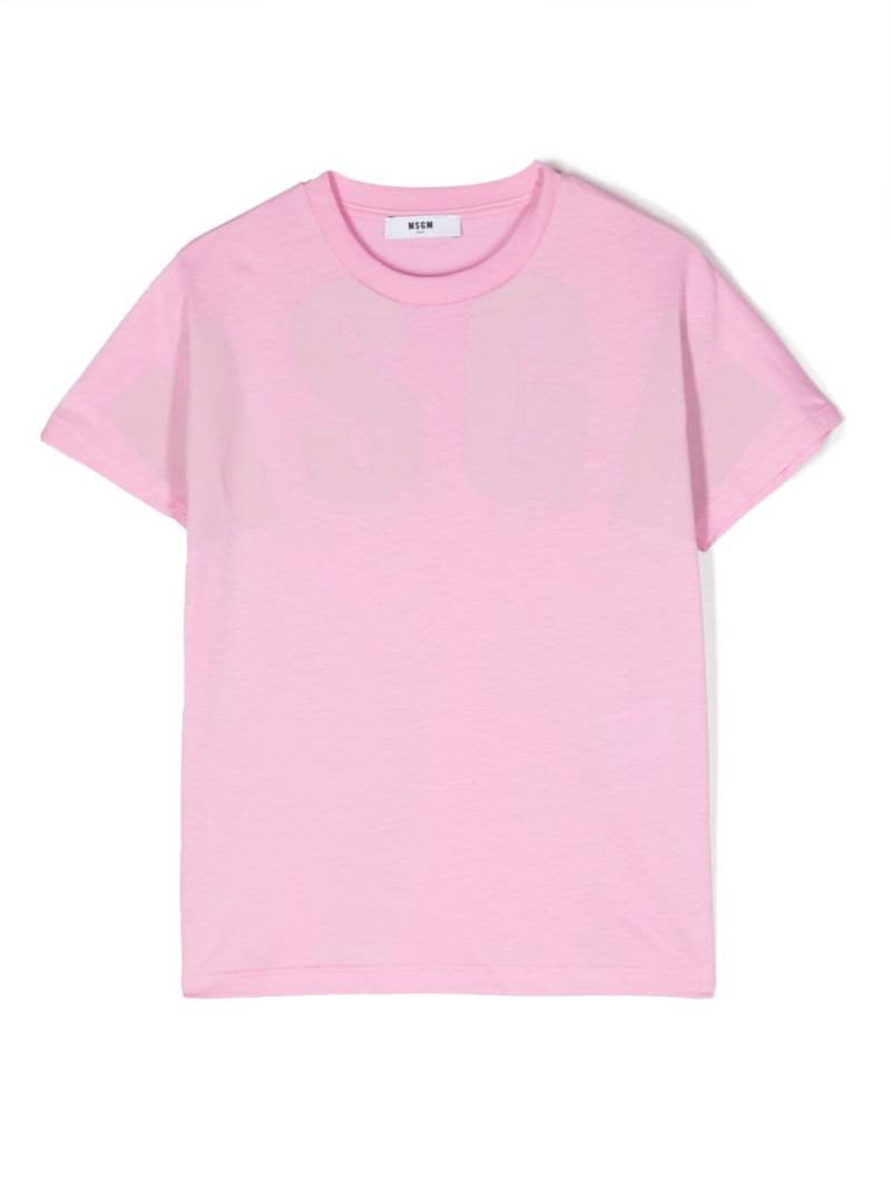 MSGM Kids logo-print cotton T-shirt - Pink von MSGM Kids