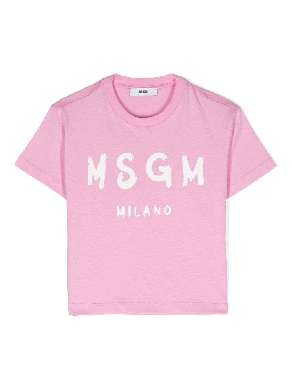 MSGM Kids logo-print cotton T-shirt - Pink von MSGM Kids