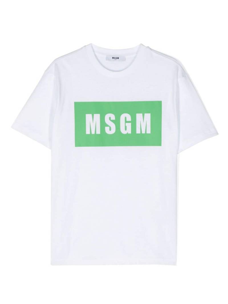 MSGM Kids logo-print cotton T-shirt - White von MSGM Kids