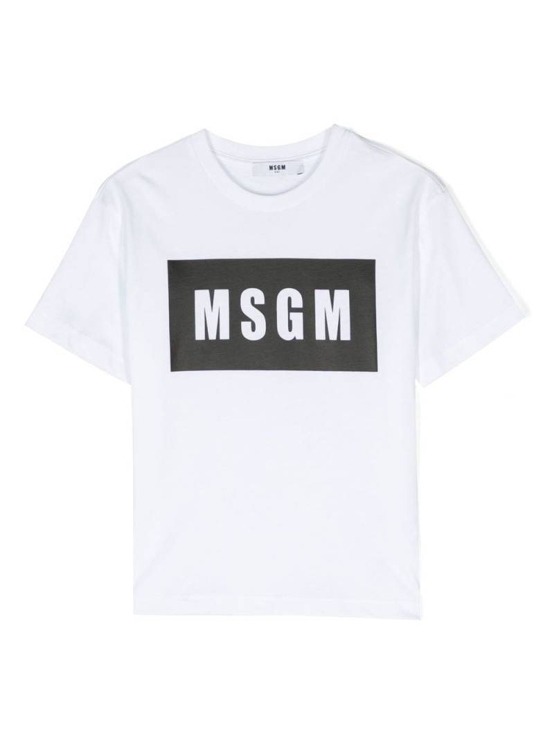 MSGM Kids logo-print cotton T-shirt - White von MSGM Kids