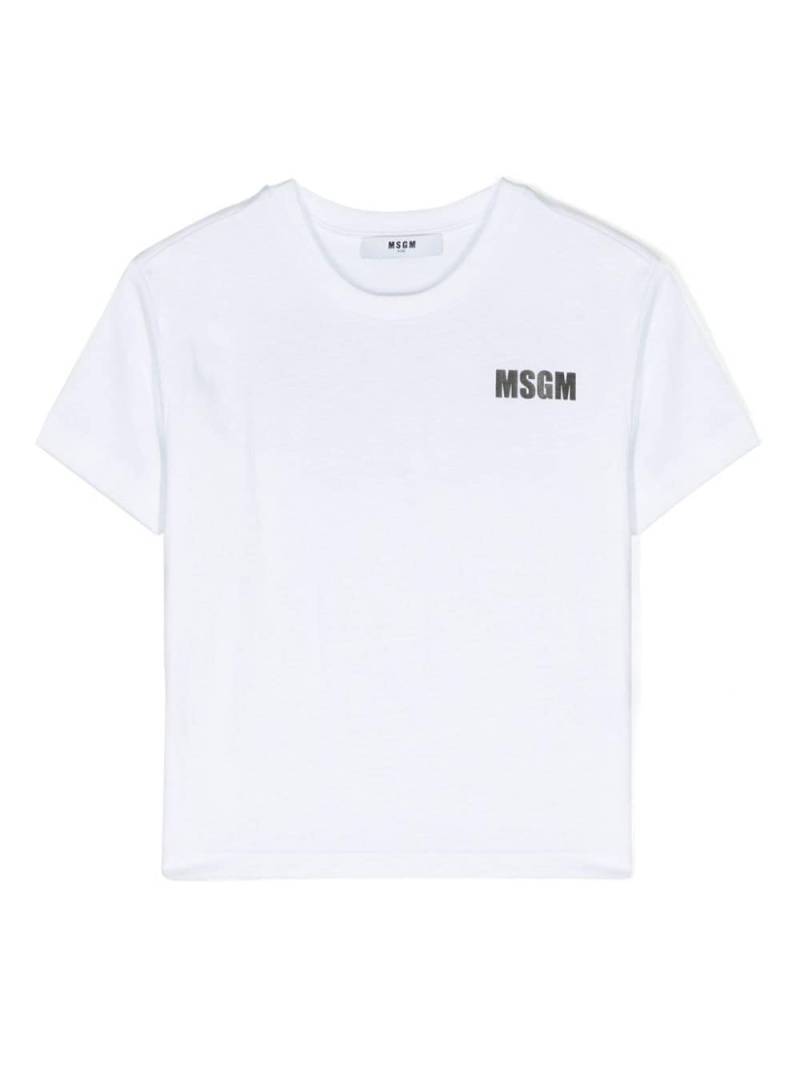 MSGM Kids logo-print cotton T-shirt - White von MSGM Kids