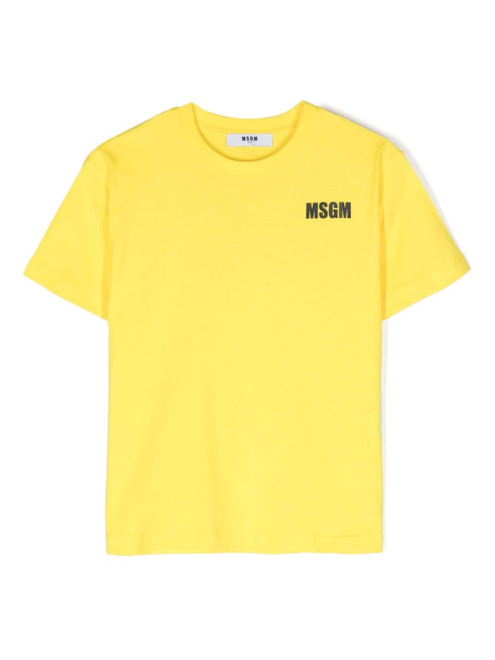 MSGM Kids logo-print cotton T-shirt - Yellow von MSGM Kids