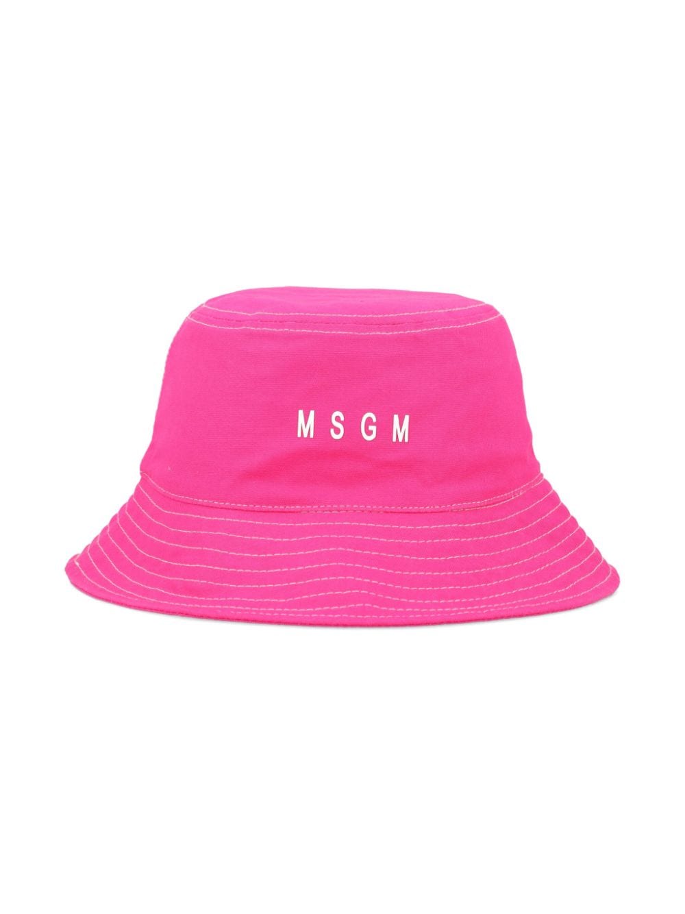 MSGM Kids logo-print cotton bucket hat - Pink von MSGM Kids