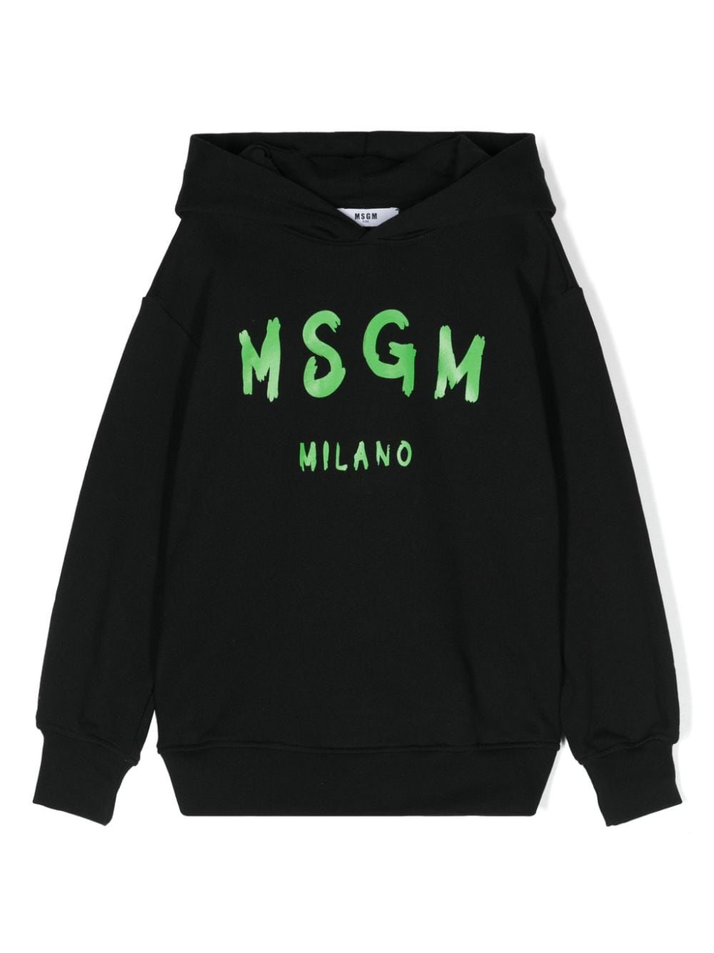 MSGM Kids logo-print cotton hoodie - Black von MSGM Kids