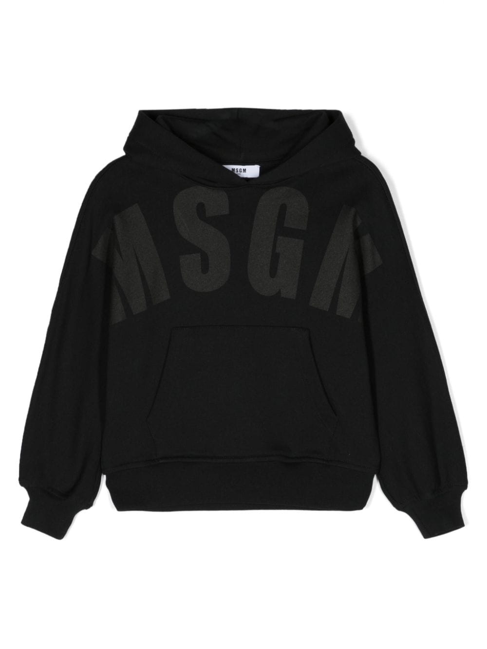 MSGM Kids logo-print cotton hoodie - Black von MSGM Kids