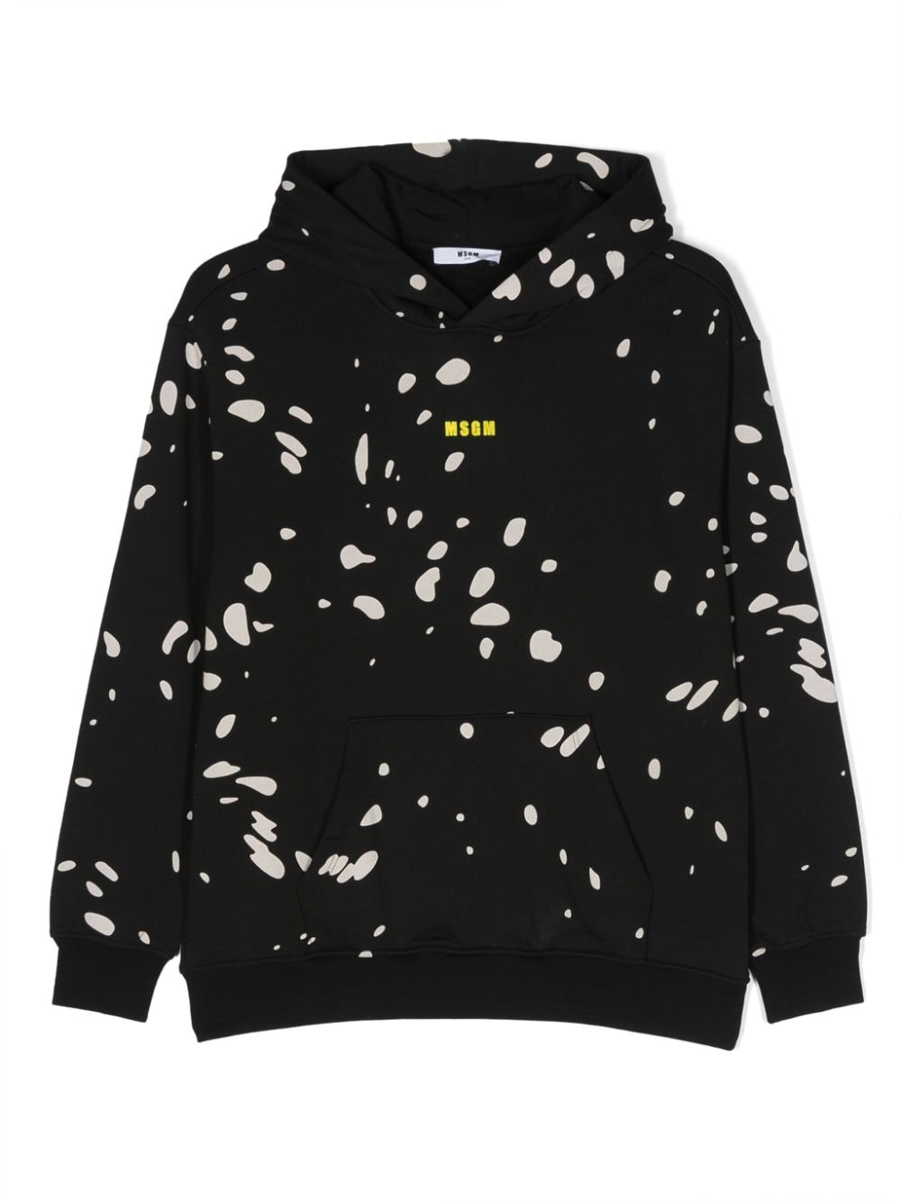 MSGM Kids logo-print cotton hoodie - Black von MSGM Kids