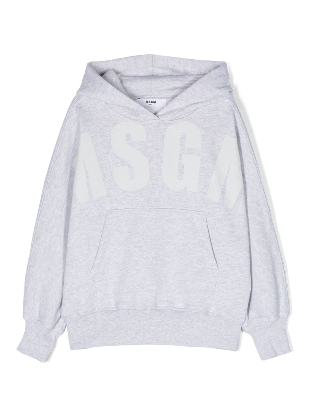 MSGM Kids logo-print cotton hoodie - Grey von MSGM Kids