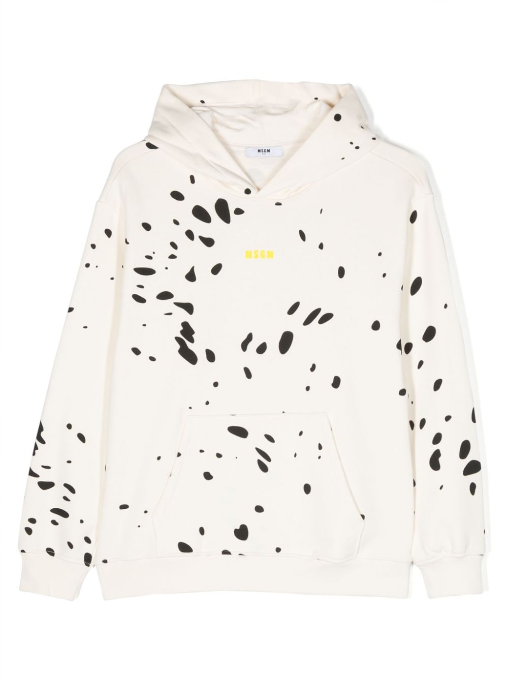 MSGM Kids logo-print cotton hoodie - Neutrals von MSGM Kids