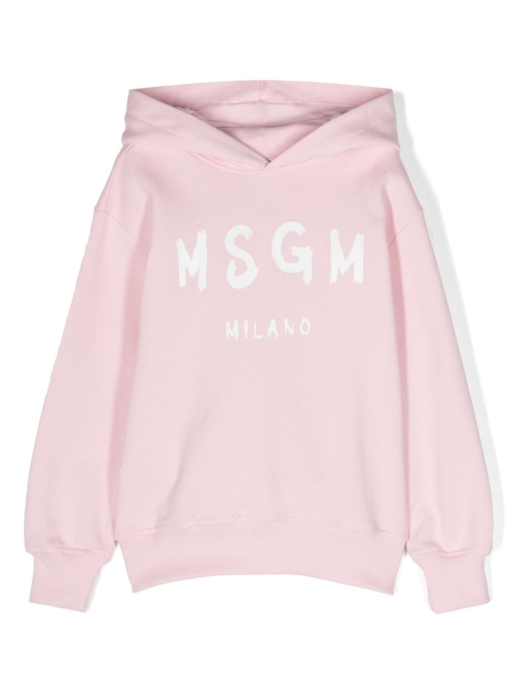 MSGM Kids logo-print cotton hoodie - Pink von MSGM Kids