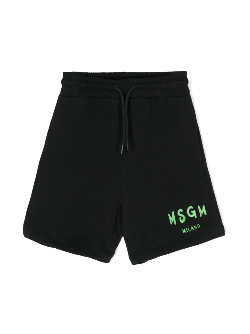 MSGM Kids logo-print cotton shorts - Black von MSGM Kids