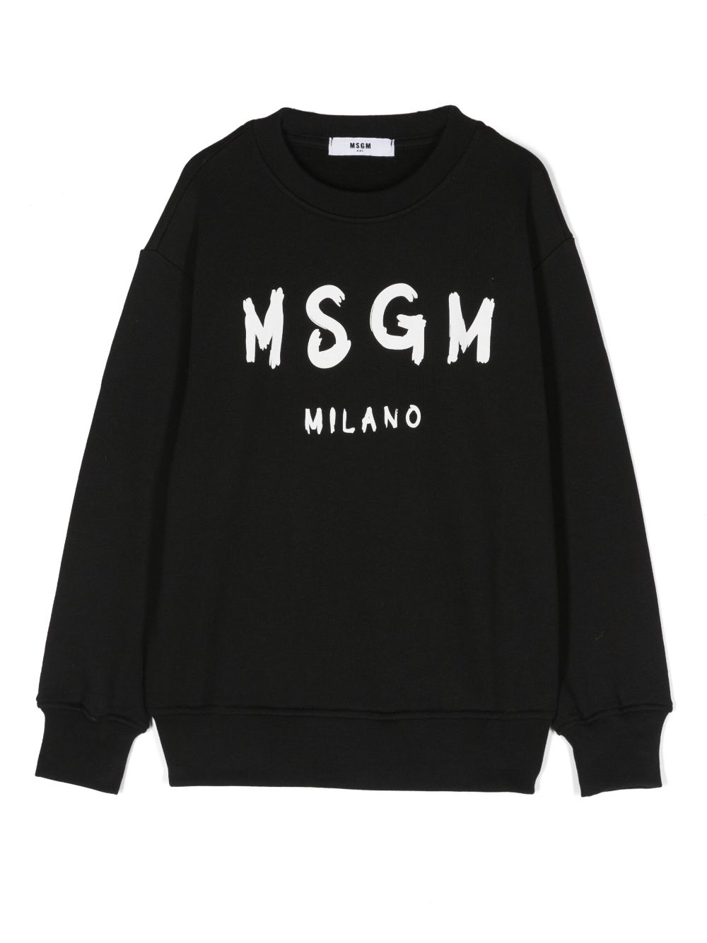 MSGM Kids logo-print cotton sweatshirt - Black von MSGM Kids