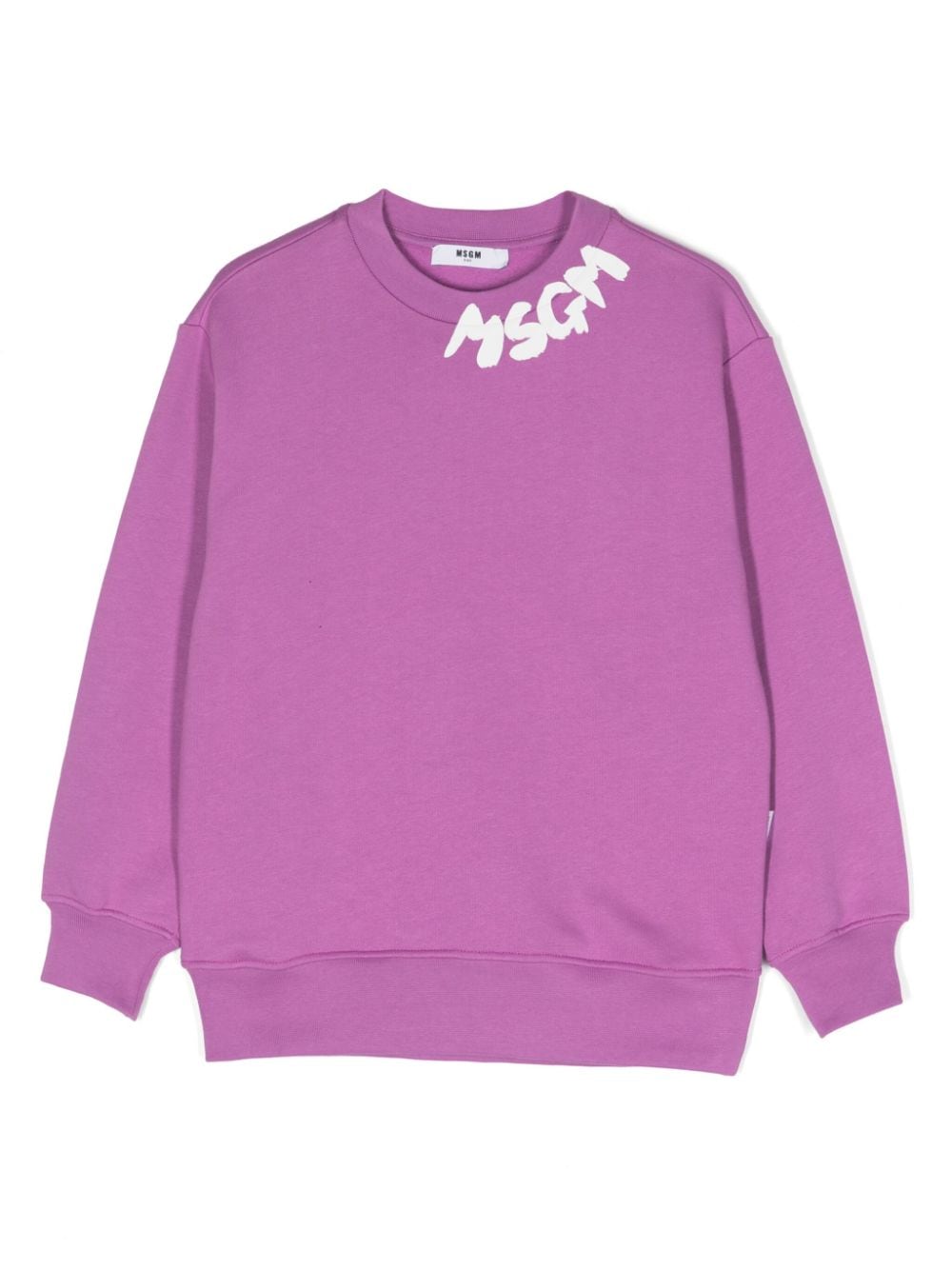 MSGM Kids logo-print cotton sweatshirt - Purple von MSGM Kids