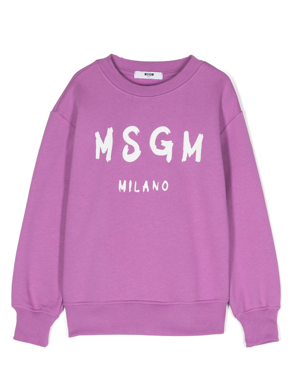 MSGM Kids logo-print cotton sweatshirt - Purple von MSGM Kids