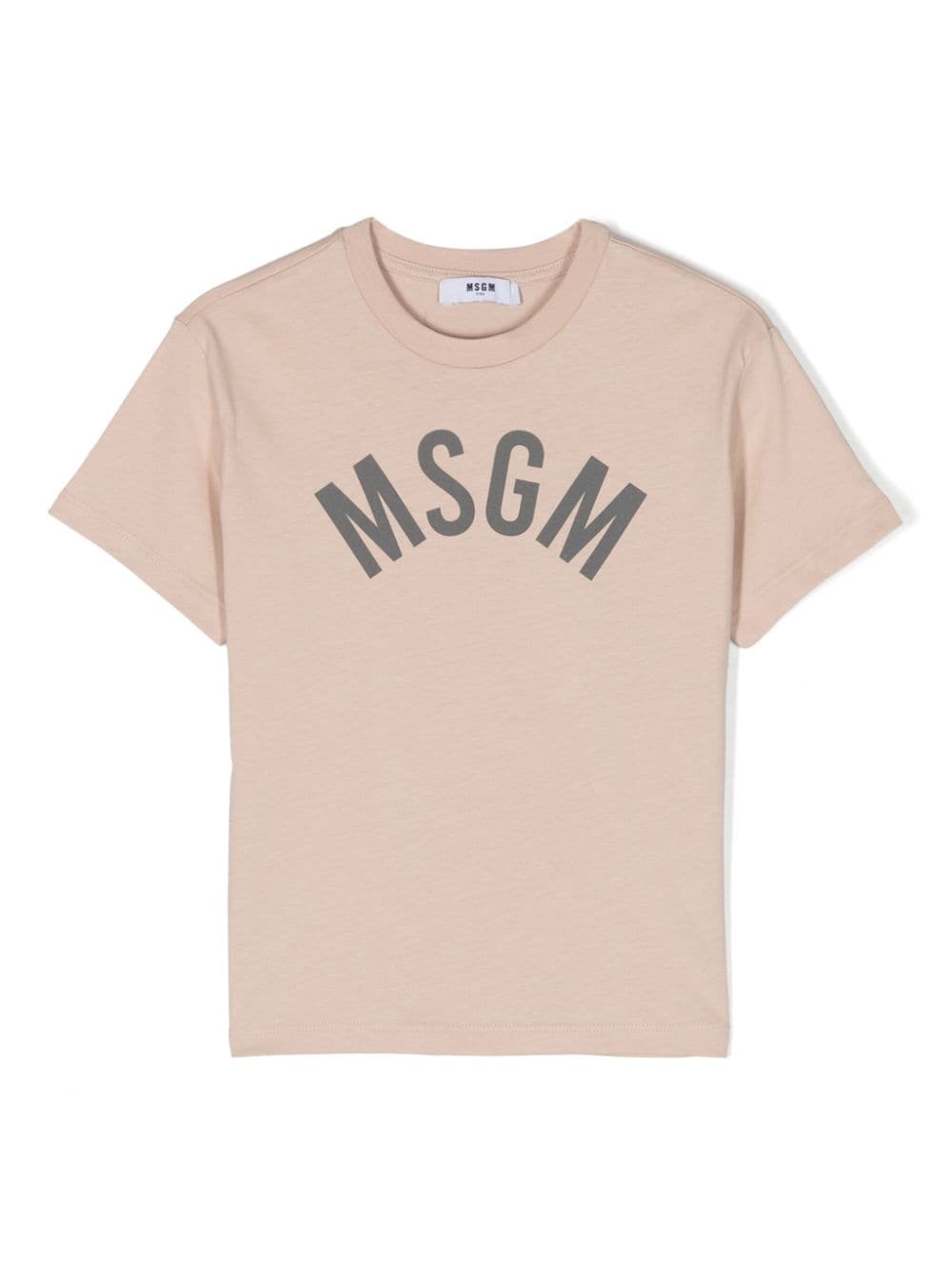 MSGM Kids logo print cotton t-shirt - Brown von MSGM Kids