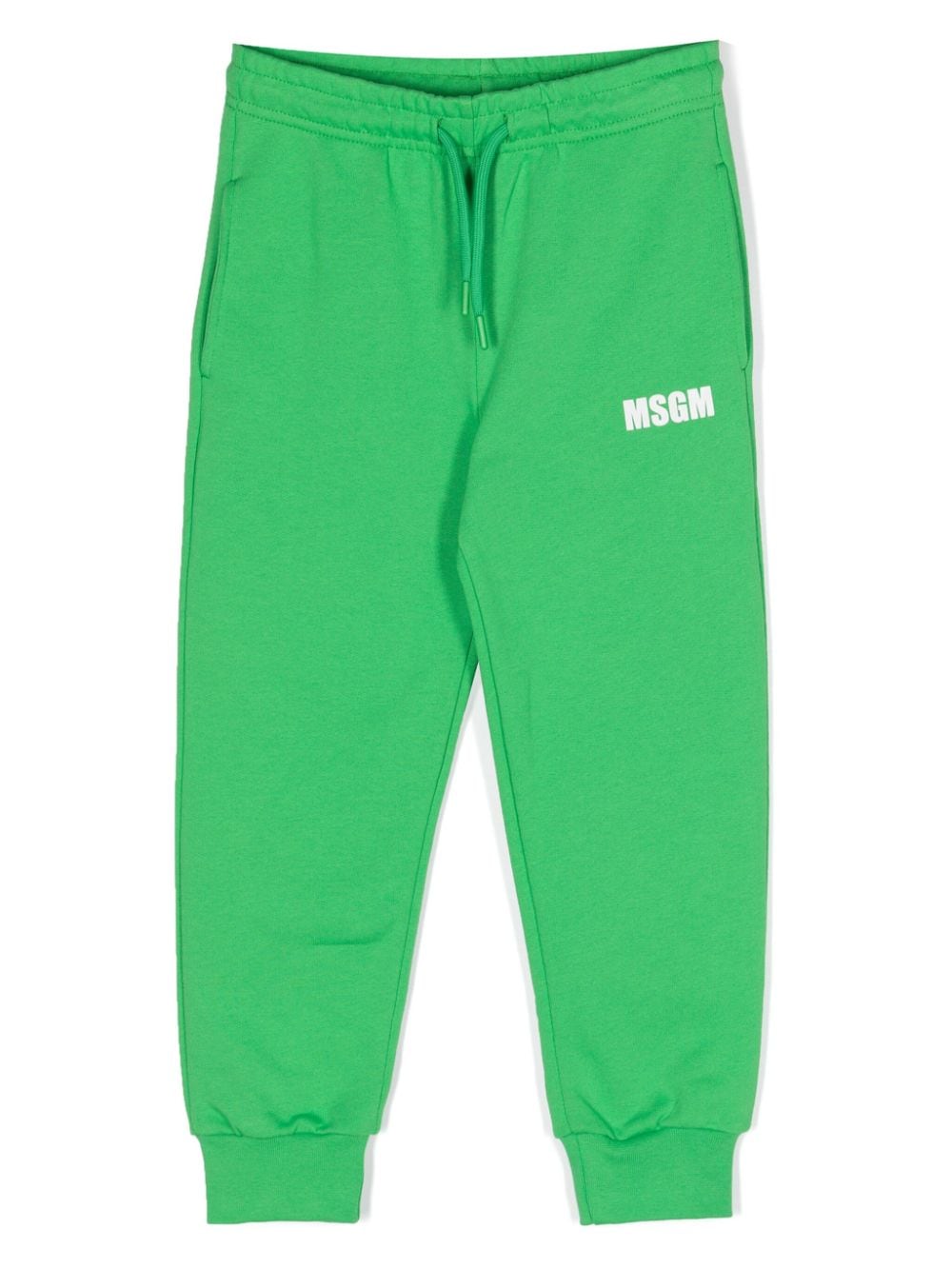 MSGM Kids logo-print cotton track pants - Green von MSGM Kids