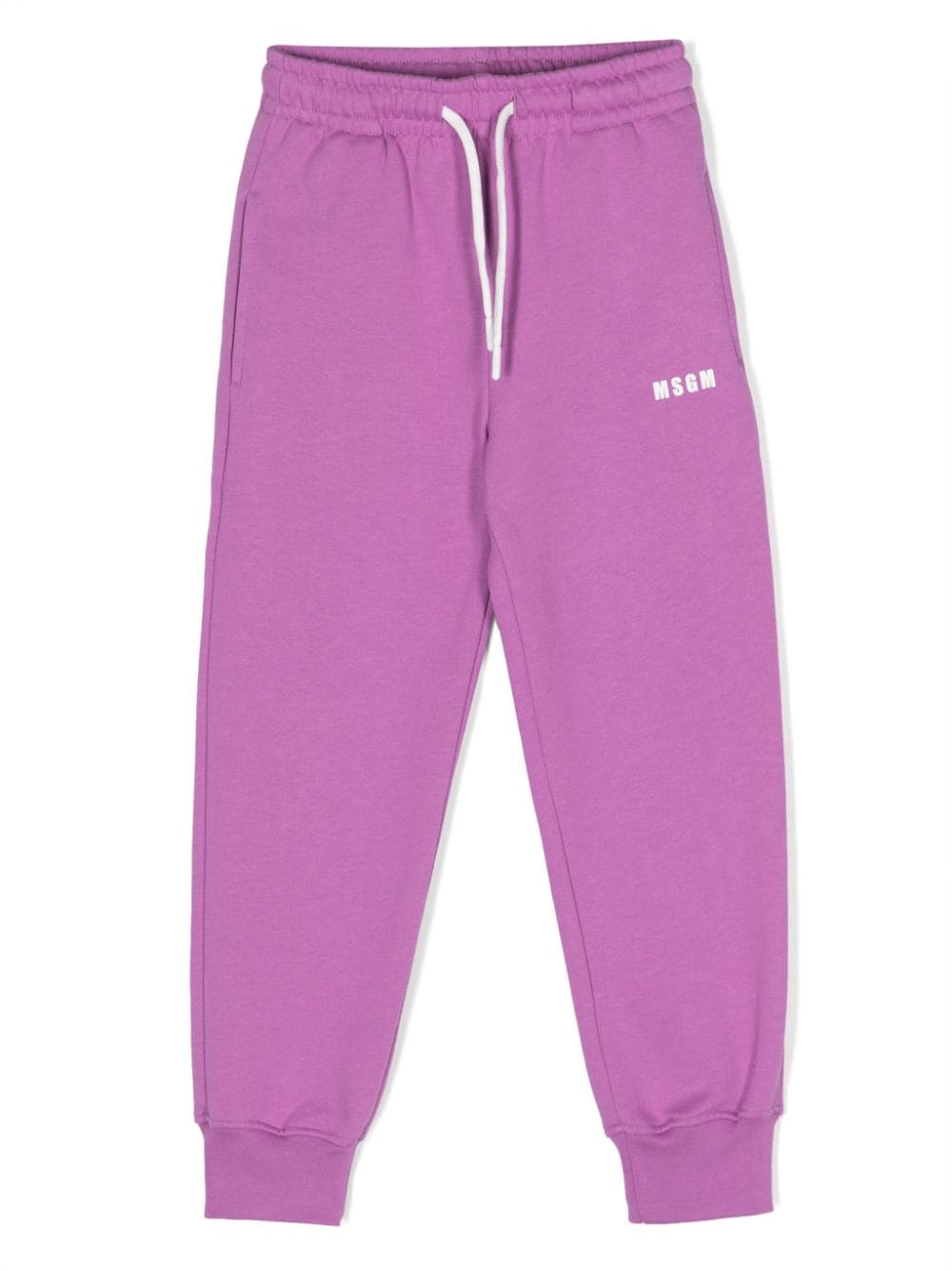 MSGM Kids logo-print cotton track pants - Purple von MSGM Kids