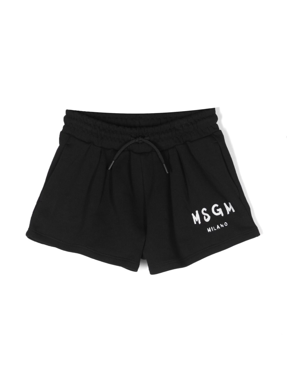 MSGM Kids logo-print cotton track shorts - Black von MSGM Kids
