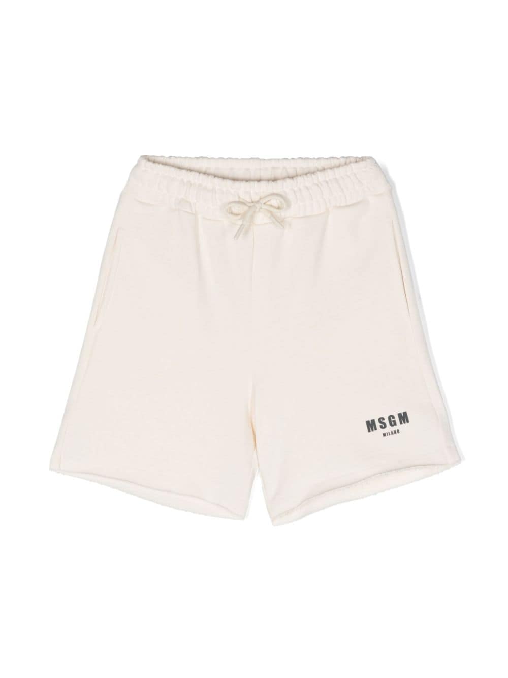 MSGM Kids logo-print cotton track shorts - White von MSGM Kids