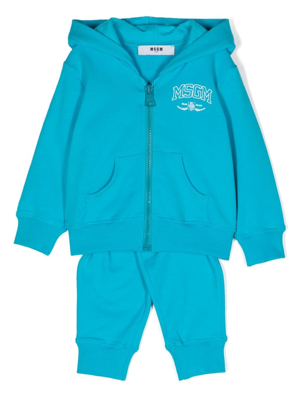 MSGM Kids logo-print cotton tracksuit set - Blue von MSGM Kids