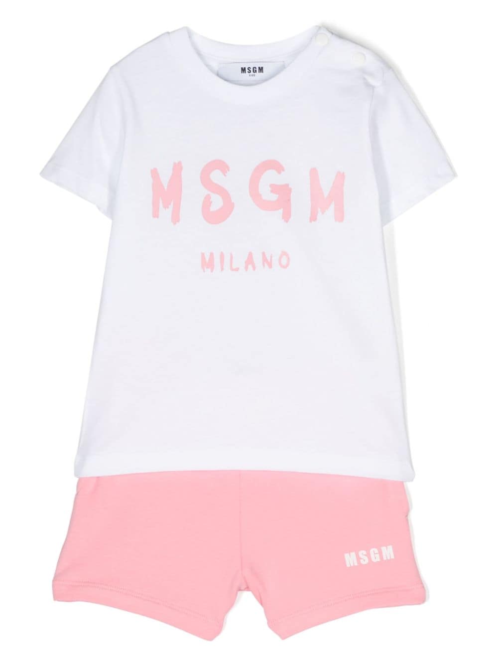 MSGM Kids logo-print cotton tracksuit set - White von MSGM Kids