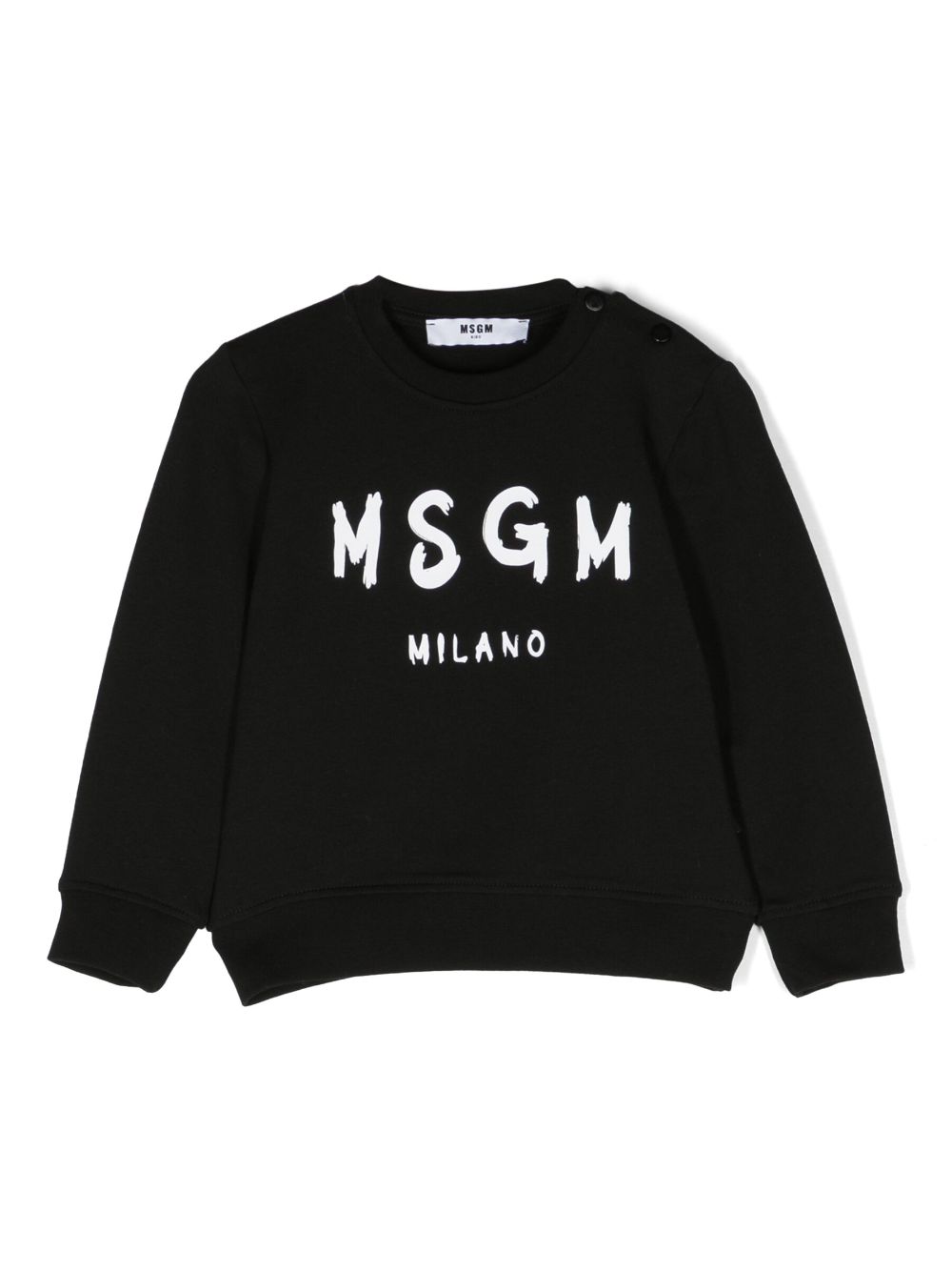 MSGM Kids logo-print crew-neck sweatshirt - Black von MSGM Kids