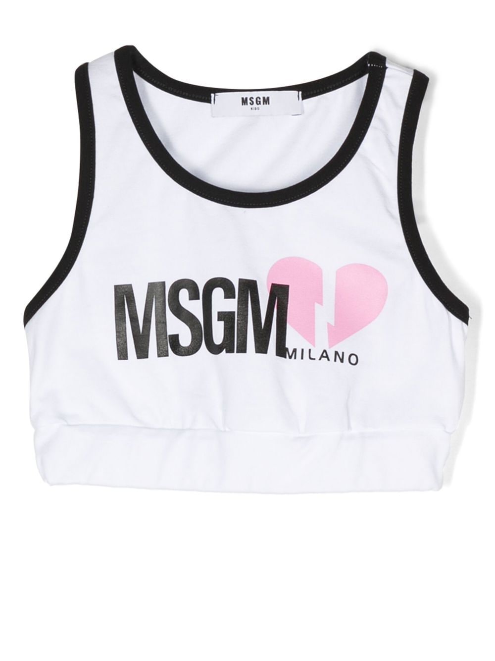 MSGM Kids logo-print cropped tank top - White von MSGM Kids