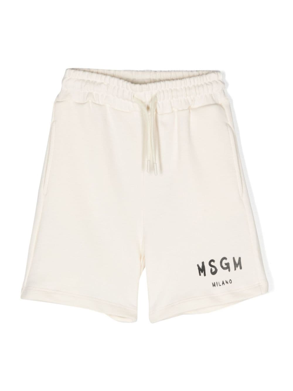 MSGM Kids logo-print drawstring shorts - White von MSGM Kids