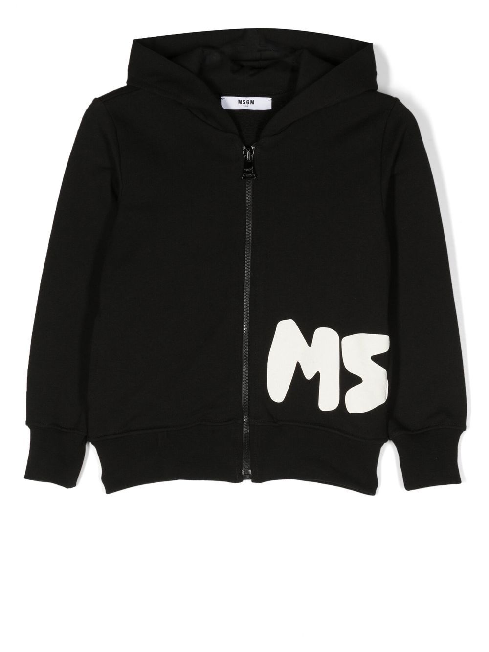 MSGM Kids logo-print hooded jacket - Black von MSGM Kids