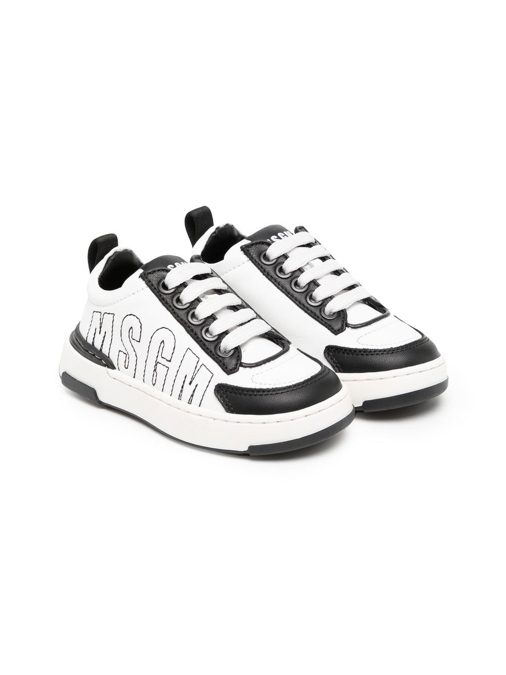 MSGM Kids logo-print lace-up sneakers - White von MSGM Kids