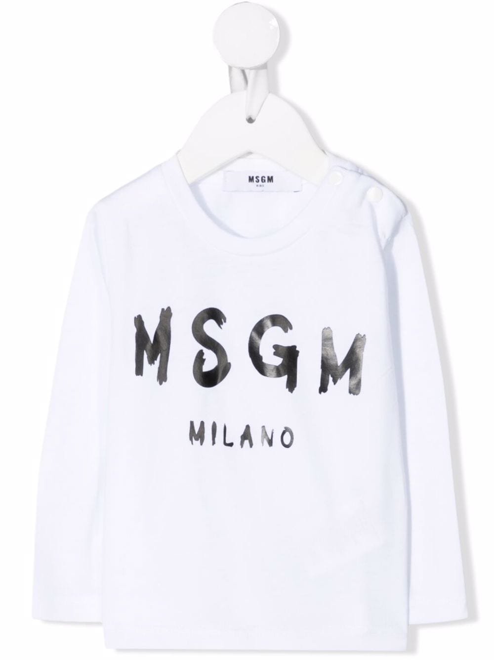 MSGM Kids logo-print long-sleeved T-shirt - White von MSGM Kids