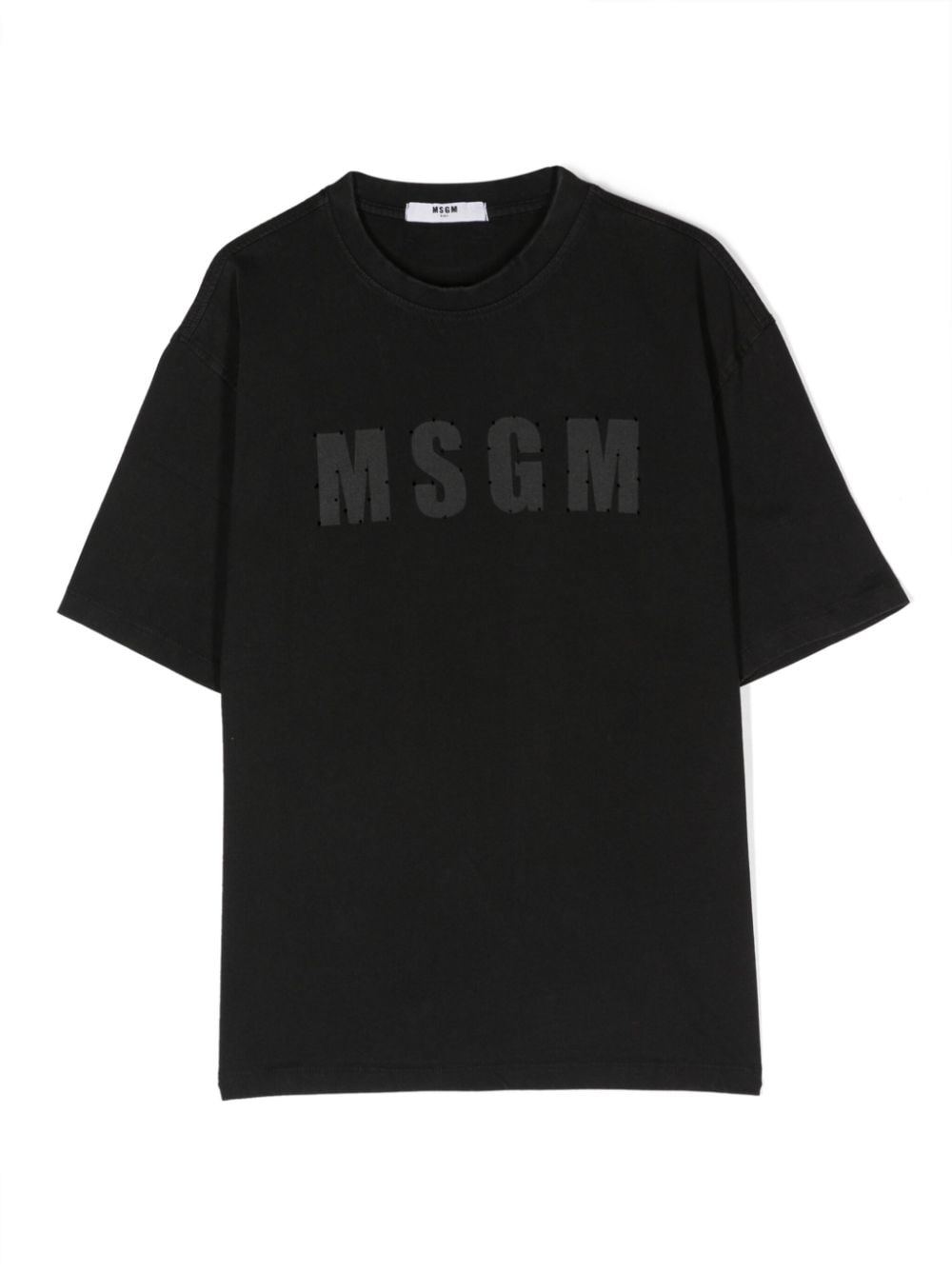 MSGM Kids logo-print rhinestone-embellished T-Shirt - Black von MSGM Kids